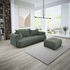 Polsterhocker Designerhocker Hocker ANIKE in Stoff Now or Never Grüngrau Bild 2