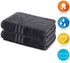 Lavea 2er Set Saunatuch 80x200 cm, Frottierserie Elena, Anthrazit Bild 2