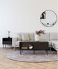 House Nordic Couchtisch, 2 Schubladen, Eichenfurnier, geräuchert, Beine aus schwarzem Metall, 50x100x45 cm Bild 3