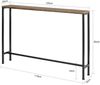 SoBuy FSB19-XL-N Konsolentisch Flur, Metall, Pulverbeschichtung, Braun, 120 x 80 x 20 cm Bild 3