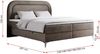 Boxspringbett, Schlafzimmerbett, Bettkasten - EIRA -180 x 200 cm - Braun Velvet - H3 Bild 5