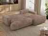 Ecksofa OVO mit schlaffunktion und bettkasten, Wellenfeder, lose Kissen, L-form 271x195 cm - Braun Cord - rechte Seite Bild 3