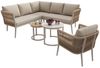 MODFU Gartenlounge-Set Großes Outdoor Sofa Set, (mit wasserfester Sitzbank und Kissenset, Modulares Ecksofa Set für Terrasse Balkon, 1-tlg, Sofa 114,5×61×67, Sessel 53×53×75, Eck 61×61,5×67, Tische 41,5/58 cm) Bild 4