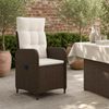 vidaXL Verstellbarer Gartenstuhl Braun und Creme Weiß 42027152 Bild 3