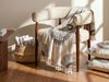 beliani 'BERHAMPORE' Kuscheldecke, Baumwolle beige, 130 x 180 cm Bild 3