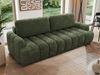 Schlafsofa ACCORDO 3-Sitzer mit Schlaffunktion, DL-Mechanismus, Wellenfederung & Massivholz, freistehend rundum bezogen - Dunkelgrün Schenille glatt Bild 4