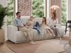 Schlafsofa ACCORDO 3-Sitzer mit Schlaffunktion, DL-Mechanismus, Wellenfederung & Massivholz, freistehend rundum bezogen - Dunkelgrün Schenille glatt Bild 3