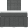 vidaXL Boxspringbett mit Matratze Dunkelgrau 120x200 cm Stoff 3291636 Bild 4