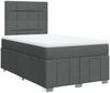 vidaXL Boxspringbett mit Matratze Dunkelgrau 120x200 cm Stoff 3291636 Bild 2