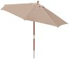 anndora-sonnenschirm Sonnenschirm 3m rund Knickbar Dreh-Kipp-Mechanismus, dark natural, Seilzugmechanik Bild 4