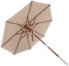 anndora-sonnenschirm Sonnenschirm 3m rund Knickbar Dreh-Kipp-Mechanismus, dark natural, Seilzugmechanik Bild 2