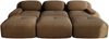 Modulares 3-Sitzer Ecksofa H 75 x T 298 x B 178 cm aus Cord in Braun, rahmenlos Bild 4