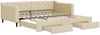 vidaXL Tagesbett Ausziehbar mit Schubladen Creme 100x200 cm Stoff 3197471 Bild 2