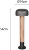 Moderne Wegeleuchte FRASER in Holzoptik & Anthrazit, Höhe 54cm Bild 4