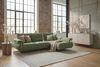 KAWOLA Ecksofa ANISSA Stoff grün manuelle Rückenverstellung Longchair rechts 84 x 185 x 297 cm Bild 5