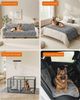 Feandrea Wasserdichte Hundedecke, Decke, 208 x 173 cm, Autoschondecke für Haustiere, Sofaschutz, maschinenwaschbar, rutschfeste Unterseite, Stepp-Design, taubengrau Bild 4