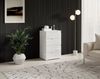 SPICE Kommode in Hochglanz Weiß - Modernes Sideboard mit viel Stauraum für Ihren Wohnbereich - 50 x 80 x 40 cm (B/H/T) Bild 5