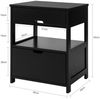 SoBuy Nachtschrank mit 2 Schubladen und 2 Ablagen schwarz Bild 3