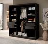 Schiebetürenschrank Schrank BRITE in Schwarz matt 200 x 215 x 61 cm Bild 3