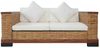 vidaXL 2-Sitzer-Sofa mit Auflagen Braun Natur Rattan 283079 Bild 2