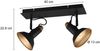 Deckenstrahler ROXIE Retro 2-flammig Metall Schwarz / Gold, Breite 40cm Bild 3