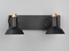 Deckenstrahler ROXIE Retro 2-flammig Metall Schwarz / Gold, Breite 40cm Bild 4