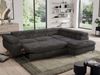 Ecksofa, L-form mit Schlaffunktion, verstellbaren Kopfstützen, Bettkasten - PEDRO - Dunkelgrau Plüsch - rechts Bild 5