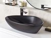 Aufsatzwaschbecken Keramik schwarz asymmetrisch 60 x 39 cm TIRIG Bild 3