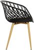 Gartenstuhl mit Armlehnen 4er Set Gartensessel Schwarz Stühle Balkonstühle Kunststoff Küchenstühle Outdoor-Stuhl Terrassenstühle Bild 5
