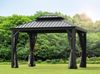LECO Hardtop-Pavillon HELENA, Aluminiumgestell anthrazit, Stahlblechdach anthrazit, Polyamid-Mückennetze, 3,65x3 m Bild 2