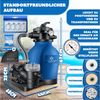 KESSER Sandfilteranlage 600W Sandfilter für Pools 13200L/h Durchfluss Poolfilter 7-Wege Ventil (Filteranlage mit Pumpe, 1200g Filterbälle Druckmanometer, Abdeckung), Tankvolumen für bis 30kg Sand Professionelle Poolwasserfilterung Bild 2