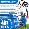 KESSER Sandfilteranlage 600W Sandfilter für Pools 13200L/h Durchfluss Poolfilter 7-Wege Ventil (Filteranlage mit Pumpe, 1200g Filterbälle Druckmanometer, Abdeckung), Tankvolumen für bis 30kg Sand Professionelle Poolwasserfilterung Bild 4