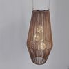 formano LED Tischleuchte Rattan-Optik, LED, Solarbetrieben, Braun, Bänder, H: 54cm Bild 2