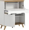 Home affaire Sekretär Alesund, Höhe 118cm, 2 Türen, 1 Schubkasten,konischer Fuß, Scandi-Look, Anrichte, Schrank, Kommode, Midischrank, Wohnmöbel, Wohnzimmer Bild 4