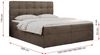 Polsterbett Kunstlederbett mit Bettkasten, Stauraumbett - ERNI - 120x200cm - Braun Velours - H4 Bild 5