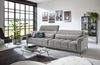 Big-Sofa >Wolve< 2x elektr. Sitzverstellung, Cord silbergrau - 280x108x118cm (BxHxT) Bild 2