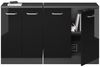 Küchenschrank für Dachschrägen R-Line Schwarz Hochglanz 140 cm 2er Set Schrankkorpuss 60 cm Tiefe Vicco Bild 5