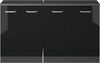 Küchenschrank für Dachschrägen R-Line Schwarz Hochglanz 140 cm 2er Set Schrankkorpuss 60 cm Tiefe Vicco Bild 3