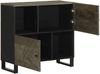 vidaXL Sideboard Schwarz 80x33x75 cm Massivholz Mango 4017711 Bild 2