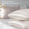 Satin Kissenbezug 40x80 Beige 2er Set Haarschutz Hautpflege Oeko-Tex Bild 3
