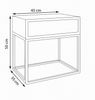 AX LIVING Nachttisch Kommode Aleio Beige kupferfarbenes Metallgestell Bild 3