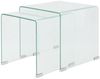 vidaXL Zweiteiliges Satztisch-Set aus gehärtetem Glas Transparent 244191 Bild 5