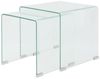 vidaXL Zweiteiliges Satztisch-Set aus gehärtetem Glas Transparent 244191 Bild 4