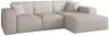 Ecksofa Designersofa CELES PREMIUM in Stoff Scala Hellbeige Ottomane Rechts Bild 2