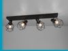 Industrial Deckenstrahler NARDA 4-flammig Gitter Schwarz, Breite 70cm Bild 2