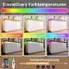 Merax Kommode, Hochglanz Sideboard mit 2 Türen und 3 Schubladen, LED Beleuchtung (App Control), Mehrzweckschrank für Wohnzimmer und Schlafzimmer, 81 x 140 x 39 cm, Weiß Bild 2