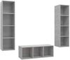 vidaXL 3-tlg. TV-Schrank-Set Betongrau Spanplatte [3079758] Bild 2