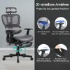 ALFORDSON Bürostuhl Ergonomisch Netzstuhl 3D Armlehne Kopfstütze 180 kg Schwarz Bild 5