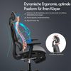 ALFORDSON Bürostuhl Ergonomisch Netzstuhl 3D Armlehne Kopfstütze 180 kg Schwarz Bild 4