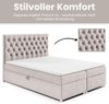 Best for Home Boxspringbett mit Bettkasten Doppelbett Trinity K14 Bonellfederkern inkl 7cm Topper (140x200 160x200 180x200 200x200 cm, Bonell-Matratze, gepolstertes Kopfteil, Polsterbett versch. Größen), mit oder ohne Topper, Flexible Liefermöglichkeit... Bild 3